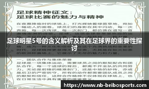 足球明星5号的含义解析及其在足球界的重要性探讨